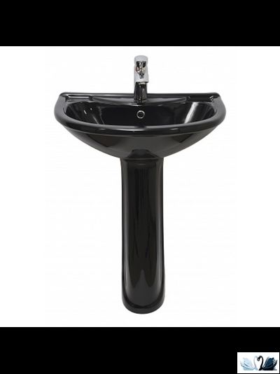 Раковина с пьедесталом Оскольская керамика Престиж 63 см, черный, для ванной