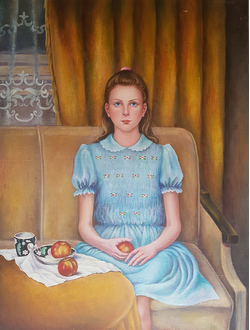 Портрет Девочка с персиками Круглова Светлана