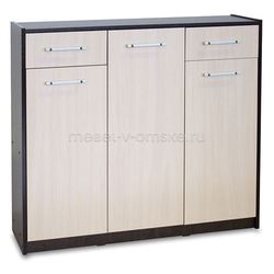 ШМ687 Обувница Лира-6 с полками. Размер: 1085х1020х325.