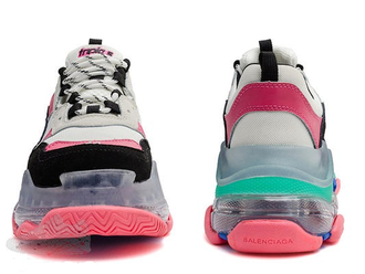 Balenciaga triple s pink and green store