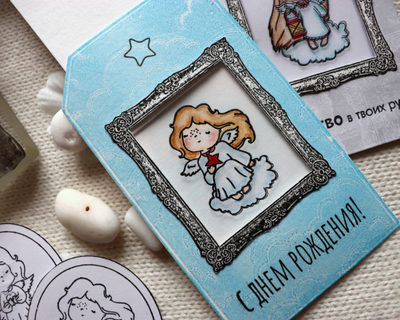 ФП штамп "Ангел со звездой"