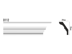 Плинтус потолочный гладкий DECOMASTER D112ДМ (55*39*2000мм)
