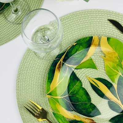 Тарелка десертная (зеленый)