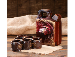 Модель № BA80: штоф и 6 рюмок "Автолюбитель"