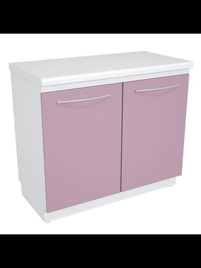 Тумба металлическая медицинская с полкой на подиуме ТМД-2.0 Люкс