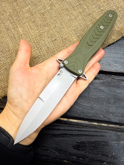 Складной нож Варанг EVO сталь AUS-10, рукоять G10, цвет олива