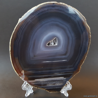 Агат — полированная пластина «Грот» 117*105*6 мм