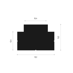 Профиль-слайдер AL-S13 для t-track профиля (0.1 м) от 0.1 до 3 метров