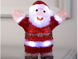 Световая фигура "Дед Мороз маленький", 20х7х7см, LED-15-АА*2 шт., БЕЛЫЙ
