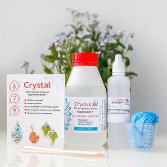 Crystal 6 эпоксидная смола двухкомпонентная (прозрачная), 300 грамм