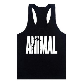 Майка Animal черная с белым, ХXL