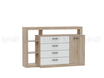 Ангара Комод белый сонома, Ш1602хВ1040хГ476 мм