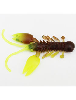 Приманка силиконовая Boroda Baits Grawler 80 239-Motor Oil/Lemon