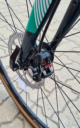 Гравийный велосипед Trinx Climber 2.3 700/540 зеленый белый голубой