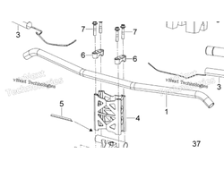 Руль оригинал BRP 506152762 для BRP LYNX/Ski-Doo (Handle Bar Model-Extreme)