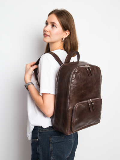 Женский кожаный рюкзак Vicenza Premium brown (арт. 
3105-52)