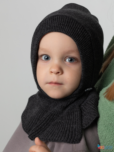 Шапка-шлем 24201-01 х/б подклад, темно-серый 42-44