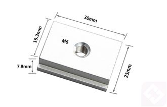 Профиль-ползун для паза 19.3 мм с резьбой М6