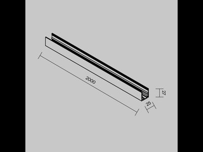 Профиль 2м Exility IP накладной черный, O-TR002OH-P-B2M, Maytoni