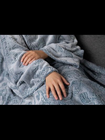 Плед с рукавами &quot;Плед Юрского периода&quot; светящийся  из микрофибры (велсофта)