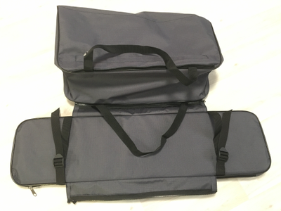 Комплект накладок на сиденья с сумкой 86*20 см ткань графит