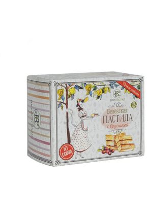 Белёвская пастила с брусникой (без сахара), 200гр