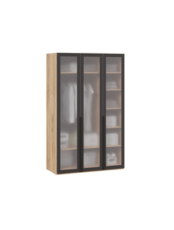 Шкаф для одежды (580) с 3 стеклянными дверями - СМ-393.07.117