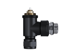 Набор термостатический угловой Royal Thermo Design Pro 15мм М30х1,5 (Черный)