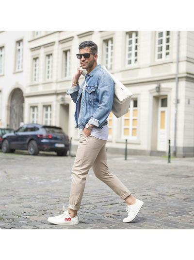 Converse Comme des Garcons Play белые низкие с сердечком