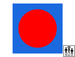 Ковер самбо размером 14х14 м Двухцветный Красно-синий DNN