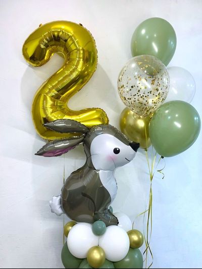 Сет &quot;Мой зайчик&quot; (6 шариков + 1 цифра)