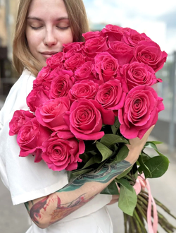 25 эквадорских роз 80 см "Pink Floyd"