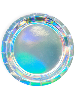 Тарелки "Перламутровый блеск - Серебро" 6 шт, 18 см