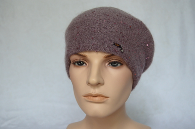 Женский берет сиреневого цвета Vizio Италия фото