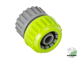 Соединитель д/шланга с внутренней резьбой 1/2"- 3/4", пластик, E1M