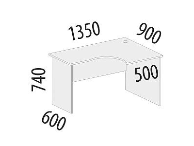 Стол эргономичный правый 61.61