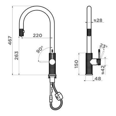 Смеситель OMOIKIRI ASAKAWA-S