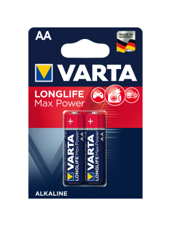 Батарейка AA щелочная Varta LR6-2BL Longlife Max Power (Max Tech 4706) в блистере 2шт.