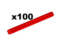 Technic, Axle  6L, Red (3706 / 4191526 / 6130002)