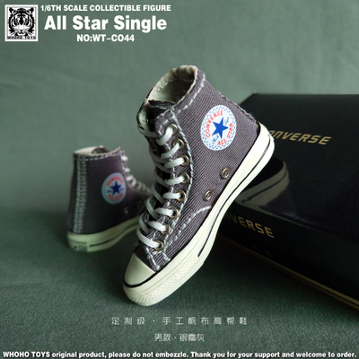 Женские кеды Converse (черные) 1/6 - women's classic black (WT-CO44) - WHOHO TOYS