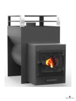 Печь для бани Жара-малютка 500 У с топочным коробом 250мм со стеклом