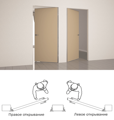 ДВЕРЬ СКРЫТОГО МОНТАЖА IFL9 REVERS (ВНУТРЕННЕЕ ОТКРЫВАНИЕ) СКРЫТОГО МОНТАЖА 59 мм. ДВЕРНОЕ ПОЛОТНО (ГРУНТ) ПОД ОТДЕЛКУ/ ЧЕРНАЯ КРОМКА с 3-х СТОРОН