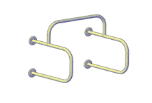 Поручень для туалета и ванной 600x500x500 мм