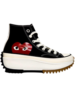 Кеды Converse Play Comme Des Garçons на платформе черные