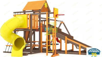 Всесезонная площадка IgraGrad С с балконом и трубой SF