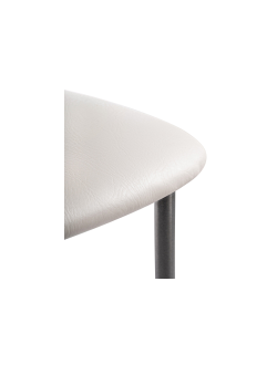 Стул на металлокаркасе Grigori белый полимер / светлый мусс