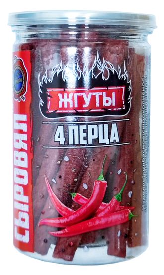 Мясные снеки ТМ "Орион" Премиум - Жгуты "4 перца" колбаски с/к из мяса ...