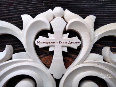 Крест резной, полка для икон