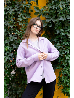 Теплая рубашка лила
