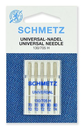 Иглы бытовые SCHMETZ Универсальные набор 130/705H №70(2),80(2),90- 5 штук